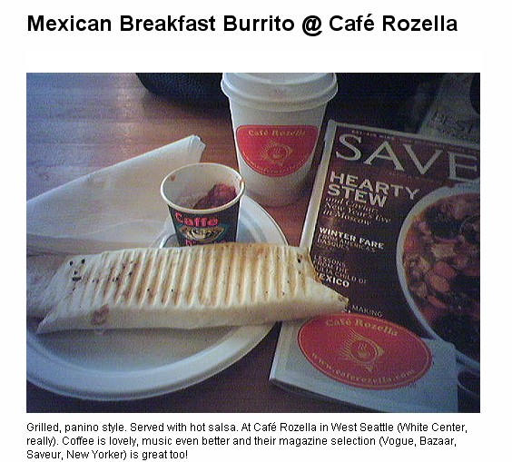 Rozella Breakfast Burrito a hit on Flickr.