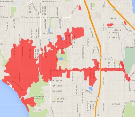 seattle city light power outage map White Center Now The Blog About White Center Utilities seattle city light power outage map