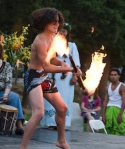 Fire dancer at CDA luau