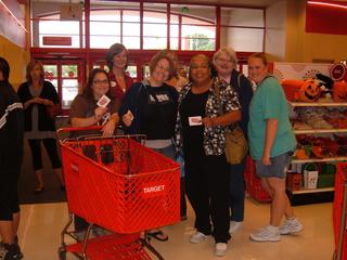 Teachers from the Highline School District alternative programs get ready to shop.